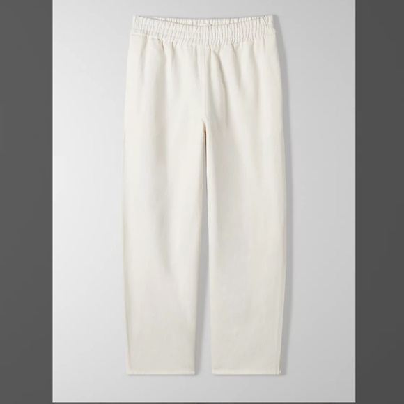 Aritzia Wilfred White Linen Twill Pants NWOT - Picture 1 of 13